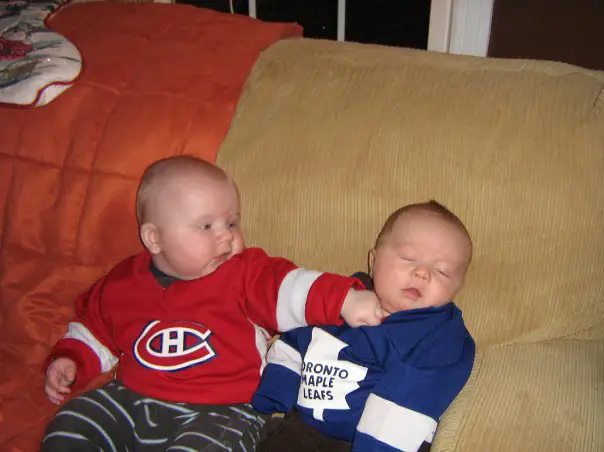 Hockey Baby Punches Other Baby